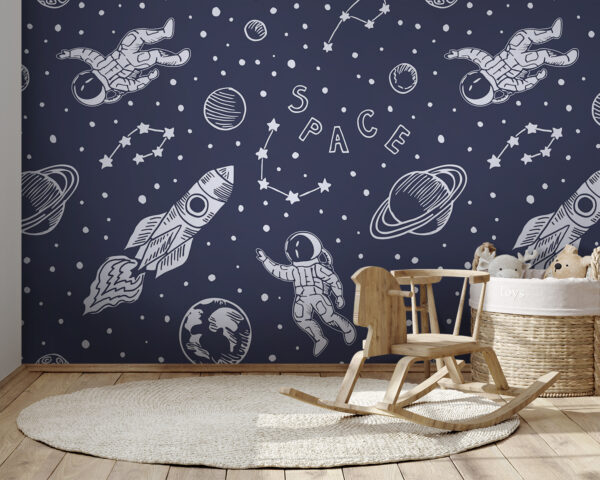 Karikatur eines Astronauten Fototapeten Karikatur eines Astronauten