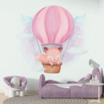 Fototapeten Rosa Heißluftballon