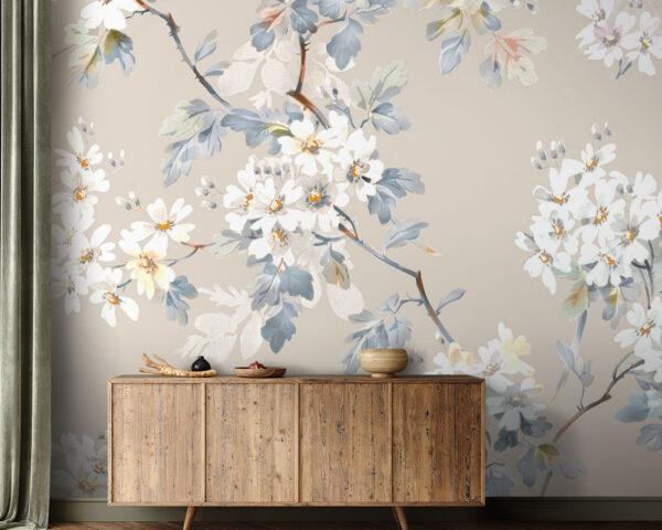 Fototapeten Zartes Blumenmuster auf beigem Hintergrund (Artikelnummer: u97114) Fototapeten Fototapeten Zartes Blumenmuster auf beigem Hintergrund (Artikelnummer: u97114)