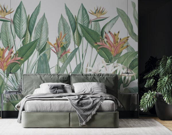 Fototapeten Tropische Pflanzen in lebendiger Harmonie