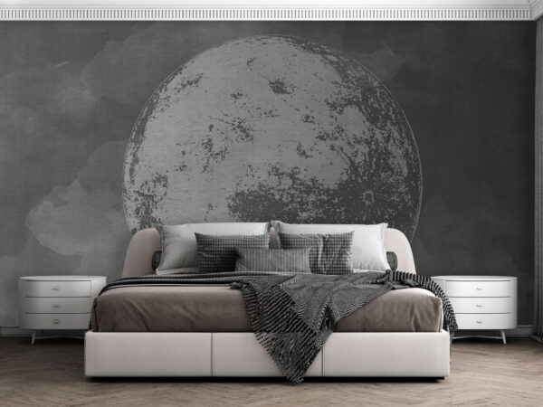 Strukturierter Mond mit wolkenverhangenem Hintergrund Fototapeten Strukturierter Mond mit wolkenverhangenem Hintergrund