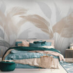 Fototapeten Elegantes botanisches Blättermuster