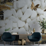 Fototapeten Natur’s Calm in Weiß und Schwarz