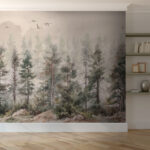 Fototapeten Aquarell eines Baumes