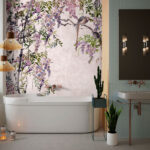 Fototapeten Malerei von Vögeln auf einem Zweig