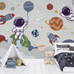 Fototapeten Karikatur eines Planeten