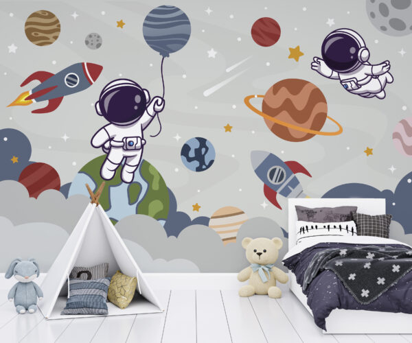 Fototapeten Fototapeten Karikatur eines Planeten (Artikelnummer: u94476)
