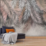 Fototapeten Gruppe von Palmenblättern