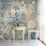Fototapeten Abstraktes florales Muster im Vintage-Stil