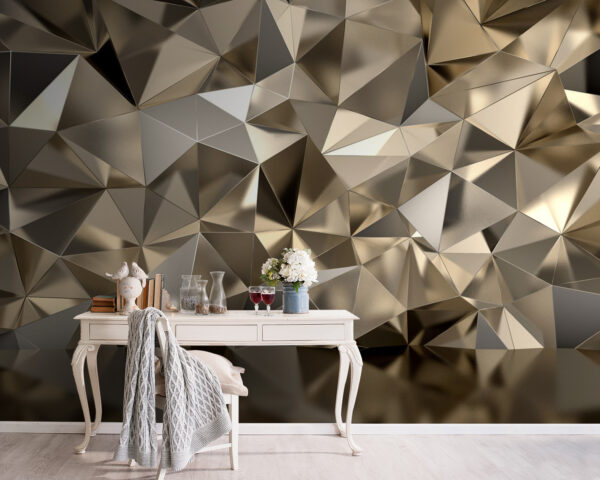 Geometrisches metallisches abstraktes Musterdesign Fototapeten Geometrisches metallisches abstraktes Musterdesign