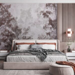 Fototapeten Gruppe von Bäumen mit roten Blättern