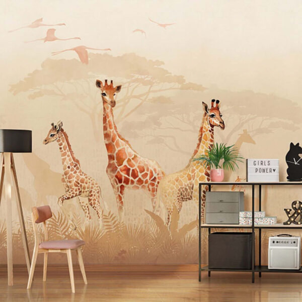 Giraffe mit langem Hals Fototapeten Giraffe mit langem Hals