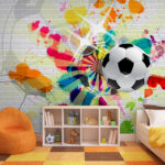 Fototapeten Schwarzer und weißer Fußball