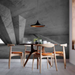 Fototapeten Betonsaal mit Säulen