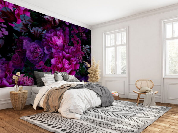 Gruppe violetter Blumen Fototapeten Gruppe violetter Blumen