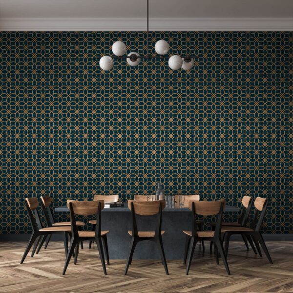 Fototapeten Muster aus Kreisen und Linien