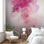 Fototapeten Rosa und lila Blume
