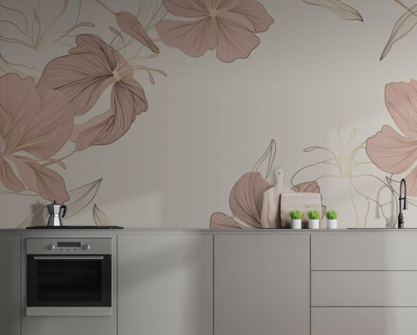 Fototapeten Zartes florales Liniendesign (Artikelnummer: u71528) Fototapeten Fototapeten Zartes florales Liniendesign (Artikelnummer: u71528)