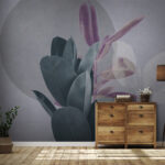 Fototapeten Tropische Blätter in Pastellfarben