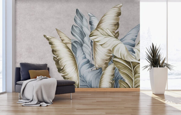 Fototapeten Von der Natur inspirierte Blatt-Design-Elemente