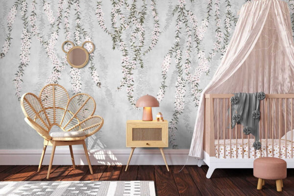 Fototapeten Tapete mit Blumen