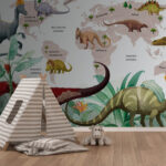 Fototapeten Cartoon eines Dinosauriers