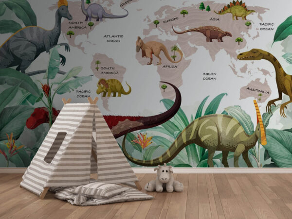 Cartoon eines Dinosauriers Fototapeten Cartoon eines Dinosauriers
