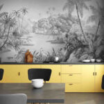 Fototapeten Zebras trinken Wasser