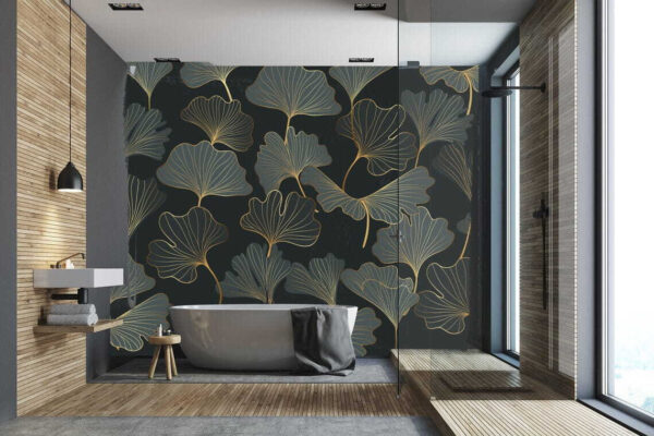 Elegantes Ginkgoblatt-Muster Fototapeten Elegantes Ginkgoblatt-Muster