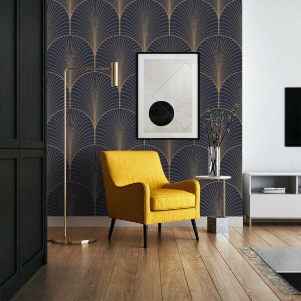 Elegantes Art-Déco-Fächermuster Fototapeten Elegantes Art-Déco-Fächermuster