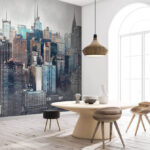 Fototapeten Illustration der Skyline von New York City