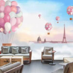 Fototapeten Ein Haufen Luftballons am Himmel