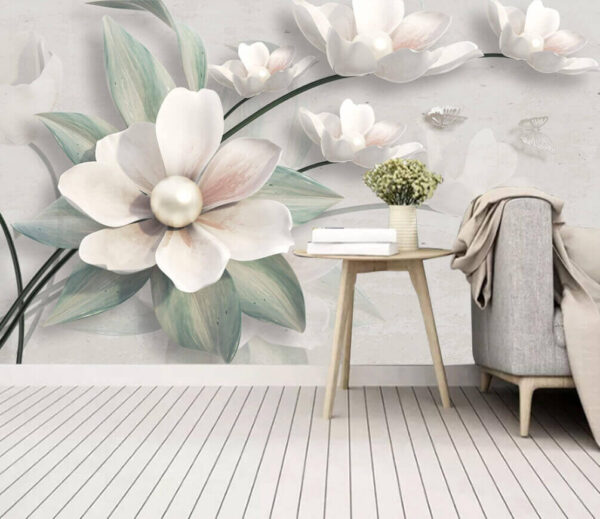 Fototapeten Zarte Blüten mit sanften Farbtönen