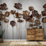 Fototapeten Gruppe von braunen Blumen