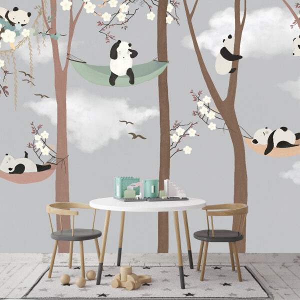 Karikatur eines Pandas Fototapeten Karikatur eines Pandas