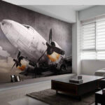 Fototapeten Flugzeug mit Propellern