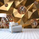 Fototapeten Schwebende geometrische Kugeln in Harmonie