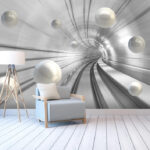 Fototapeten Weißer Ball auf weißer Fläche
