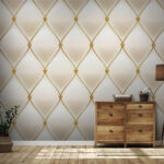 Fototapeten Elegante Stofftextur mit Rautenmuster
