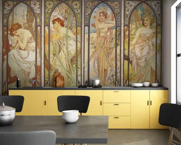 Fototapeten Gruppe von Frauen im Jugendstil