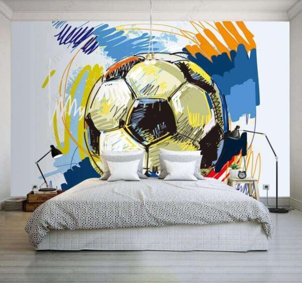 Lebendige Illustration eines Fußballs Fototapeten Lebendige Illustration eines Fußballs