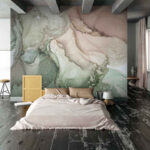 Fototapeten Weißer Kreis mit schwarzen Linien