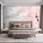Fototapeten Weiche Federn mit rosa Highlights
