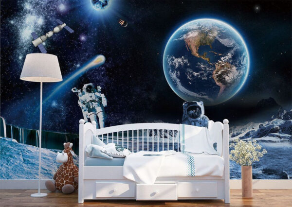 Ein Astronaut auf dem Mond Fototapeten Ein Astronaut auf dem Mond