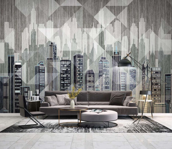 Wall murals City skyline with many buildings Fototapeten Wall murals City skyline with many buildings