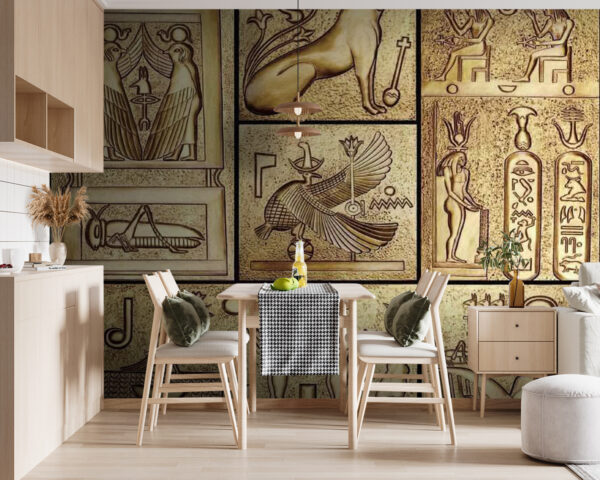 Fototapeten Collage aus altägyptischen Symbolen