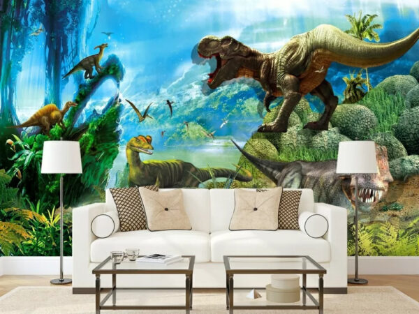 Dinosaurier mit scharfen Zähnen Fototapeten Dinosaurier mit scharfen Zähnen
