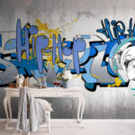 Fototapeten Graffiti an einer Wand