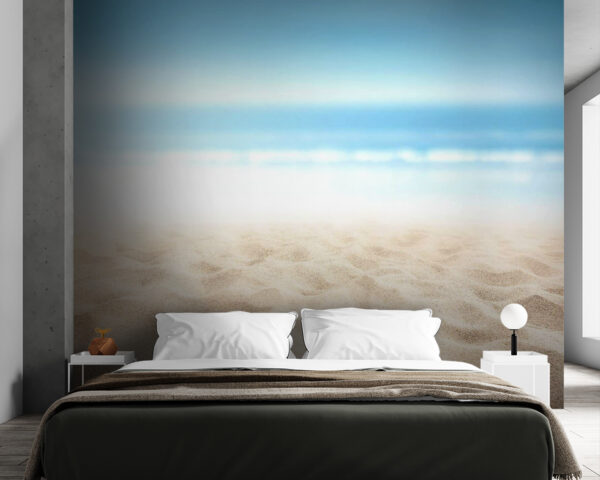 Sandstrand unter strahlend blauem Himmel Fototapeten Sandstrand unter strahlend blauem Himmel