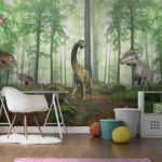 Fototapeten Dinosaurier im Wald